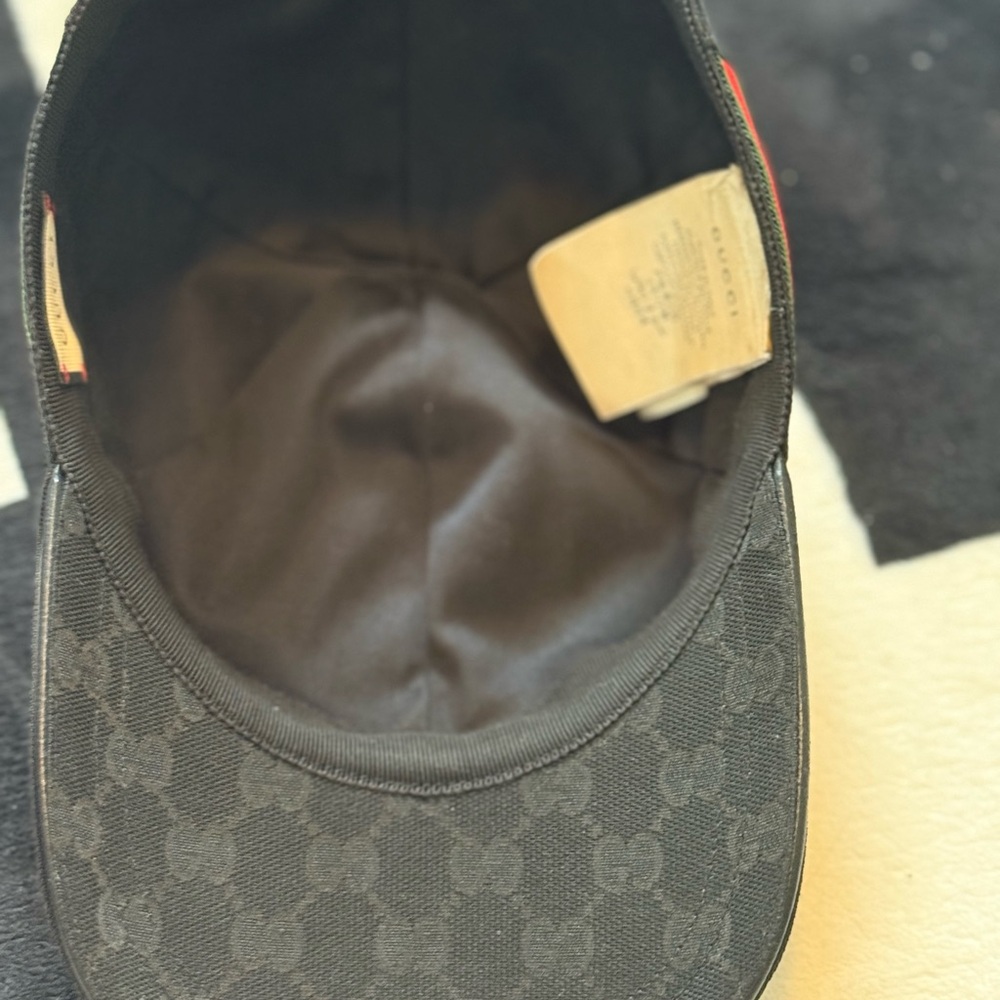Gucci Black Monogram Hat
